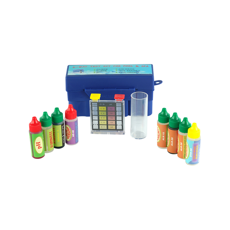 1913 6-way Test Kit for Pool & Spa Test Chlorine and Bromine, Ph, Acid Demand, Total Alkalinity, Total Hardness